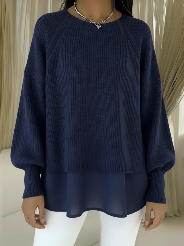 Janet | Layered-Look Knit Sweater