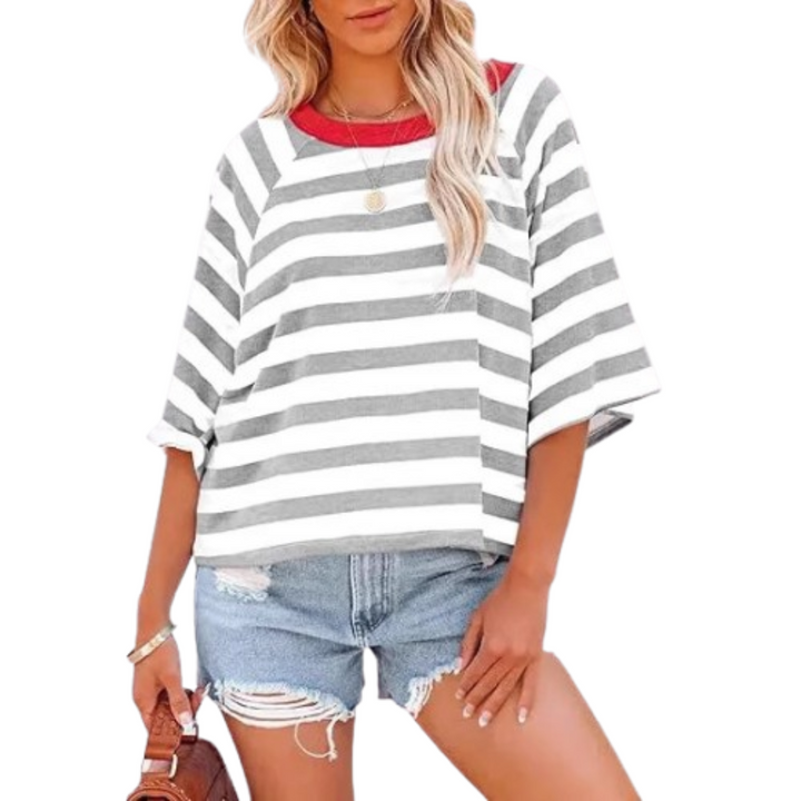 ROSALIE - Trendy Loose Fit Summer Crewneck Top
