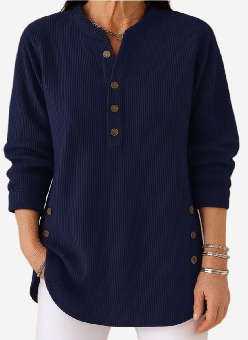 Kylie – Long Sleeve Solid Knit Sweater