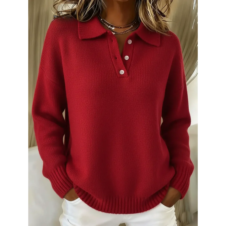Charlotte | Soft Polo Collar Sweater