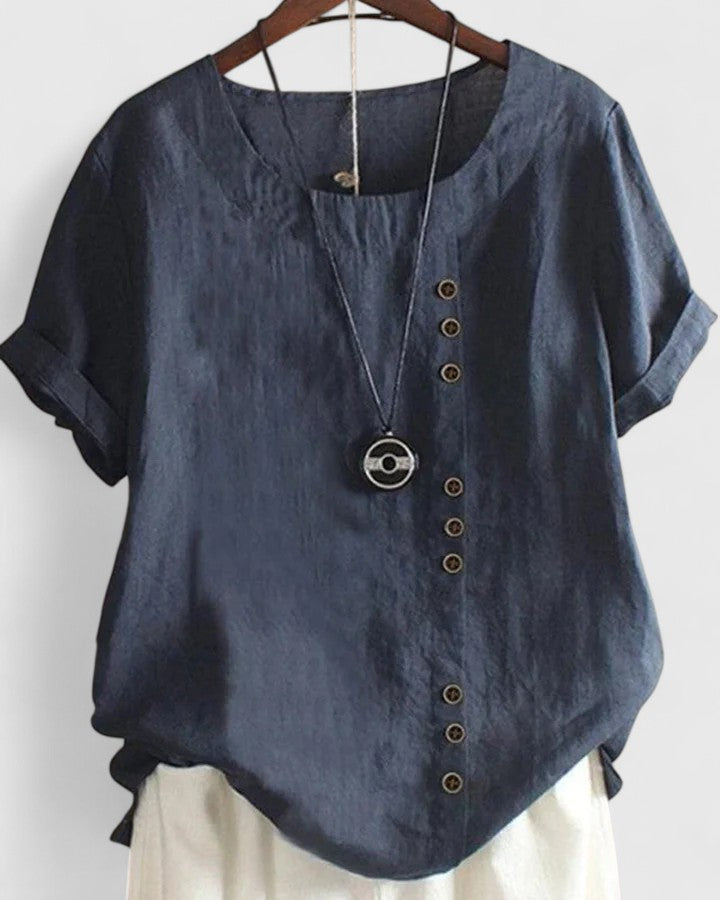 Brooke - Comfortable Short Sleeve Blouse