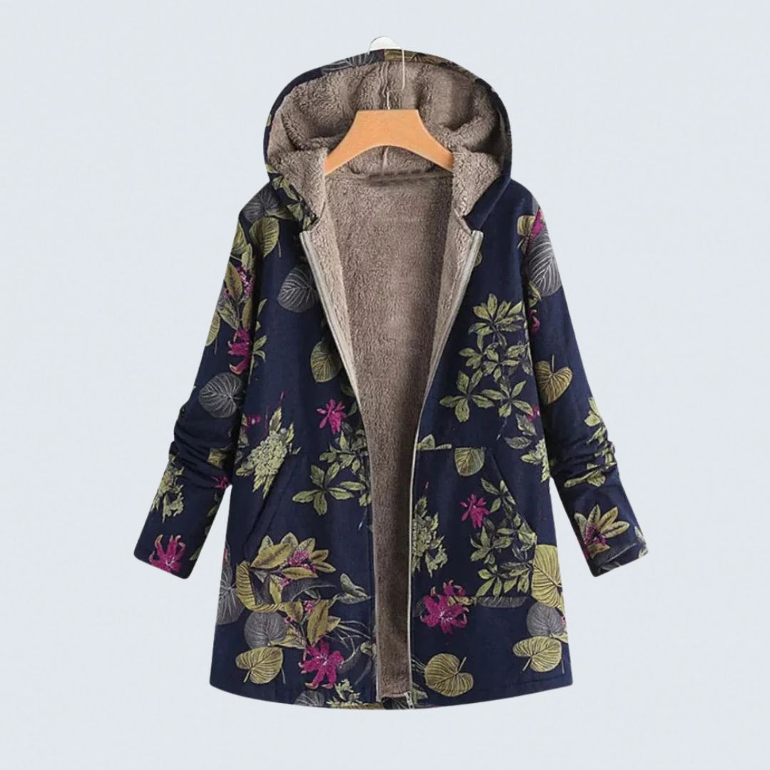 Madelyn - Floral Fleece Jacket