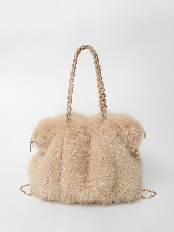Wendy - Women Plush Velvet Shoulder Tote