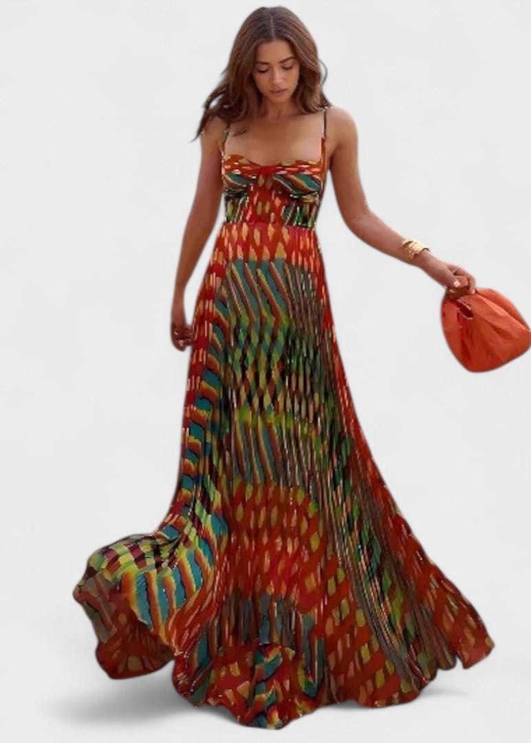 Aubrey - Abstract Printed Maxi Dress