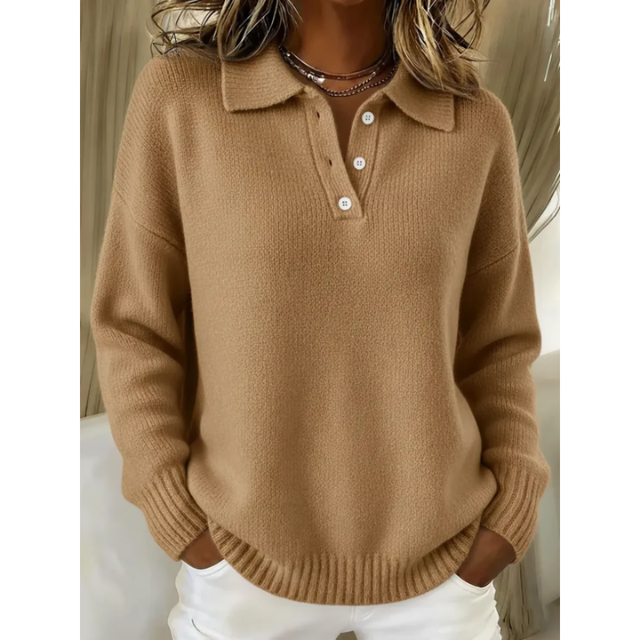 Charlotte | Soft Polo Collar Sweater
