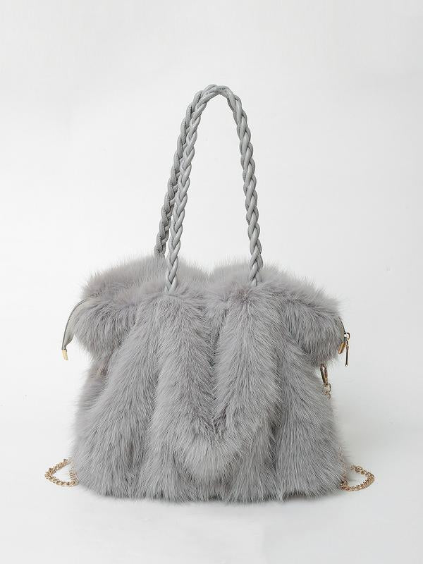 Wendy - Women Plush Velvet Shoulder Tote