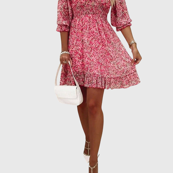 Stephanie - Floral Puff Sleeve Dress
