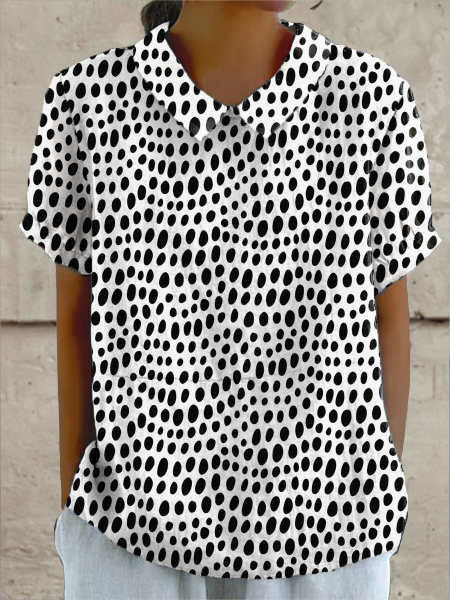 Mallory - Polka Dot Print Blouse