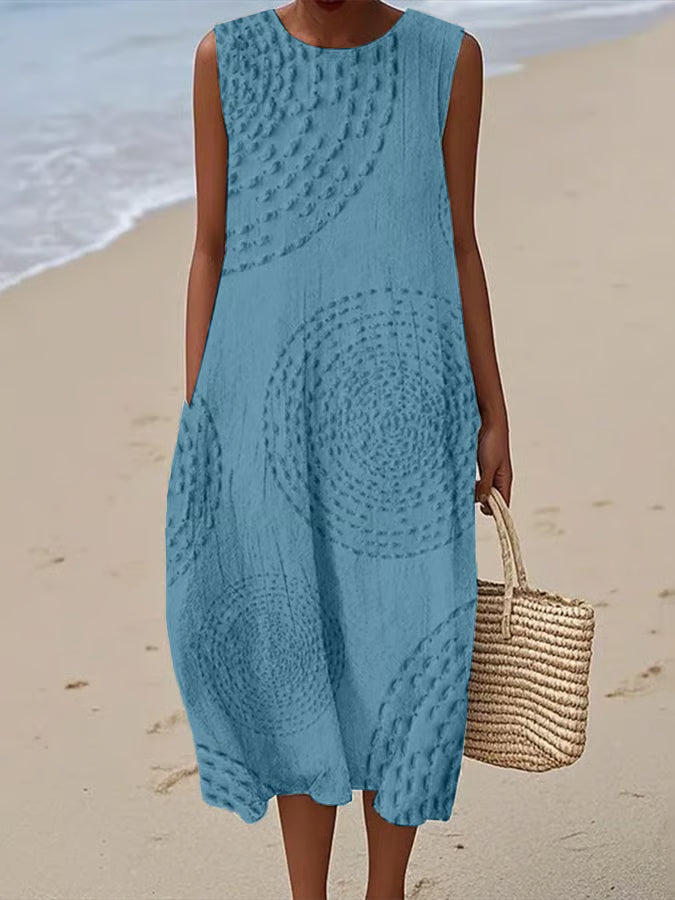 Sadie - Textured Sleeveless Maxi Dress
