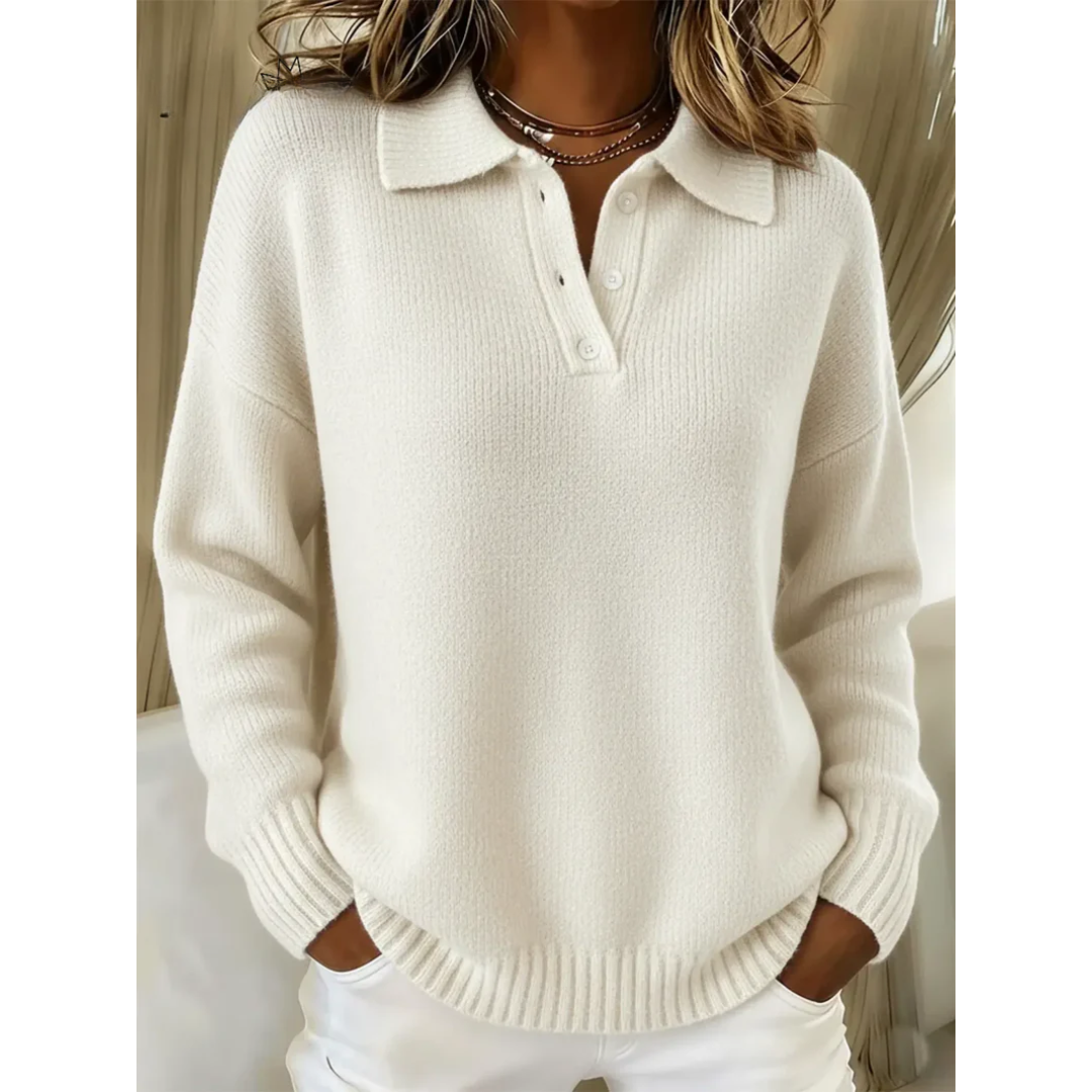 Charlotte | Soft Polo Collar Sweater