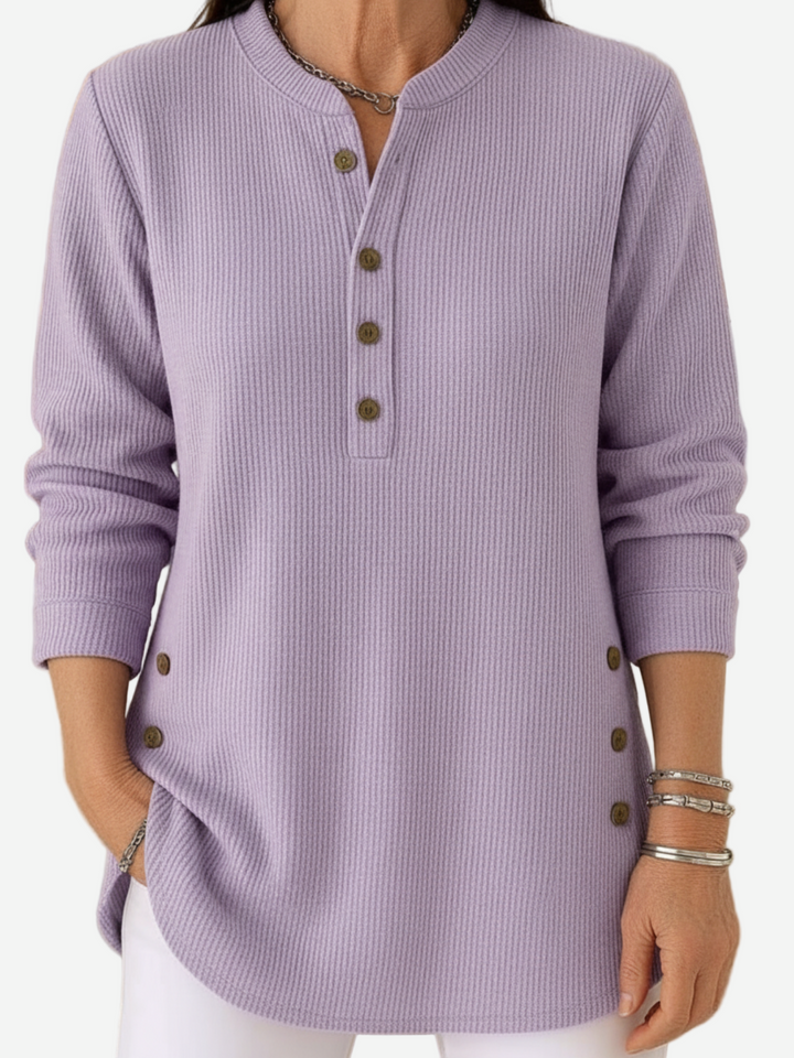 Kylie – Long Sleeve Solid Knit Sweater