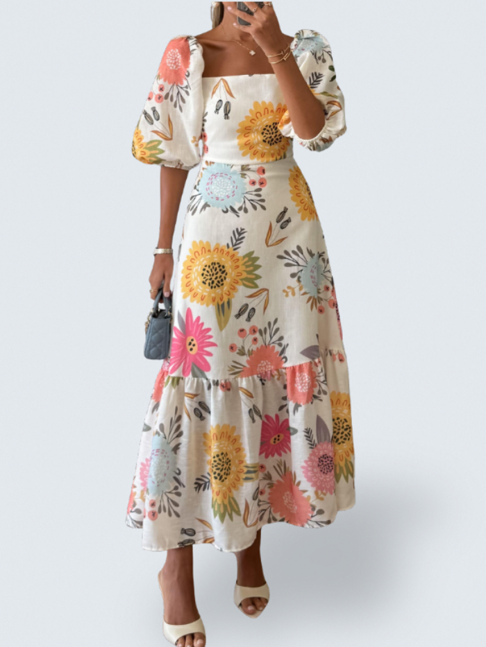 Sophia - Floral Midi Dress
