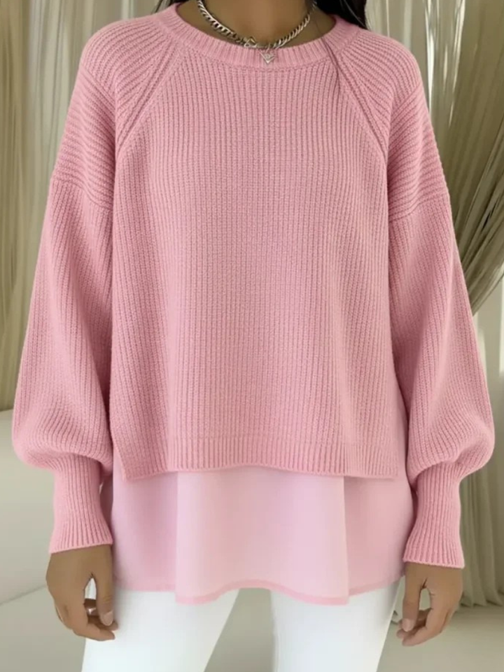 Janet | Layered-Look Knit Sweater