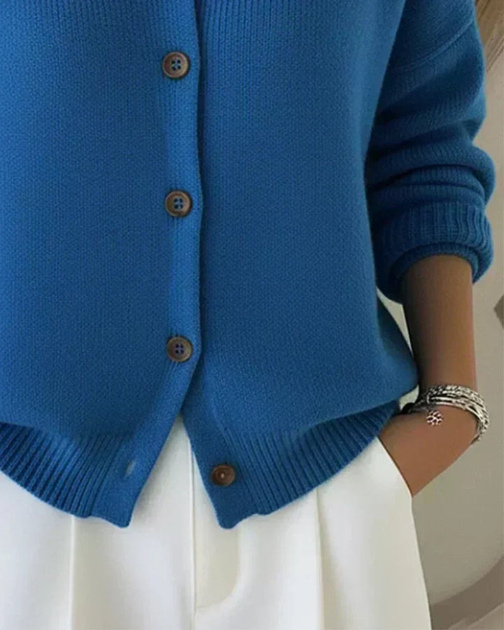 Marilyn | Collared Button-Front Cardigan