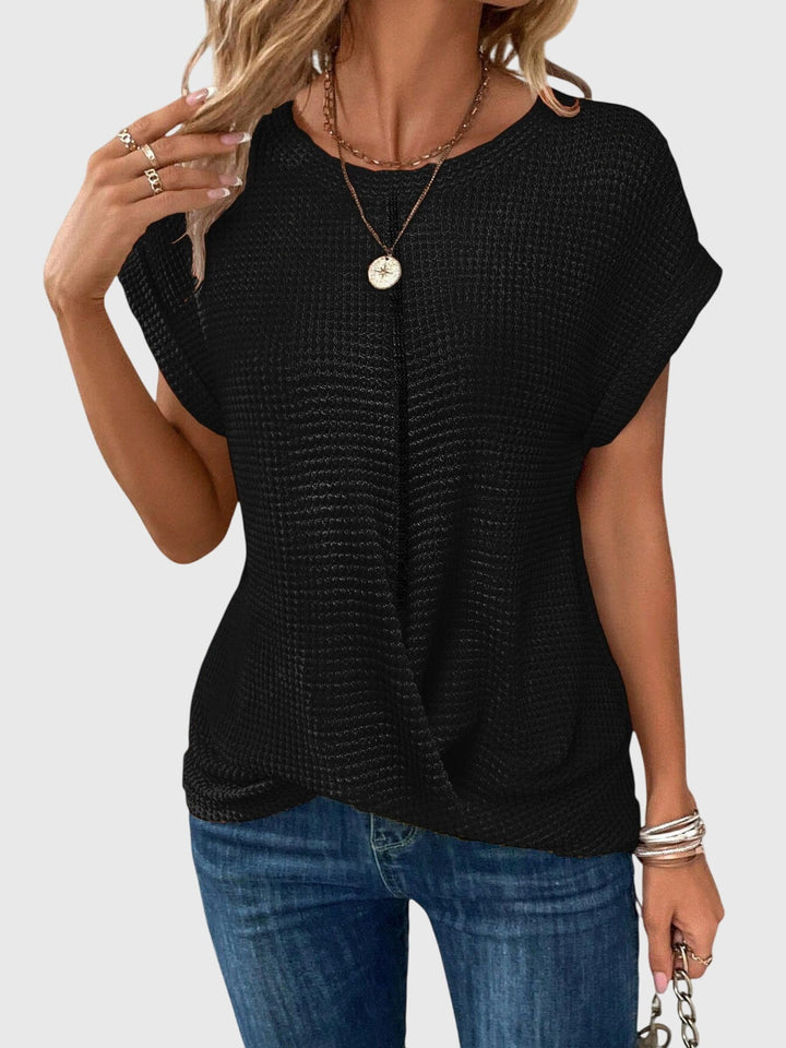 Grace - Elegant Blouse with Crew Neck