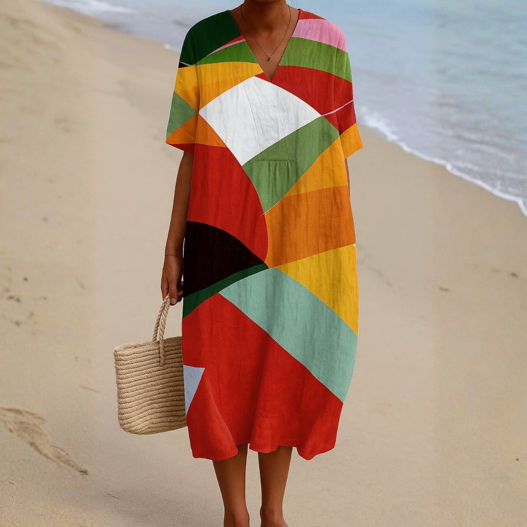 Amber - Colorful Patchwork Dress