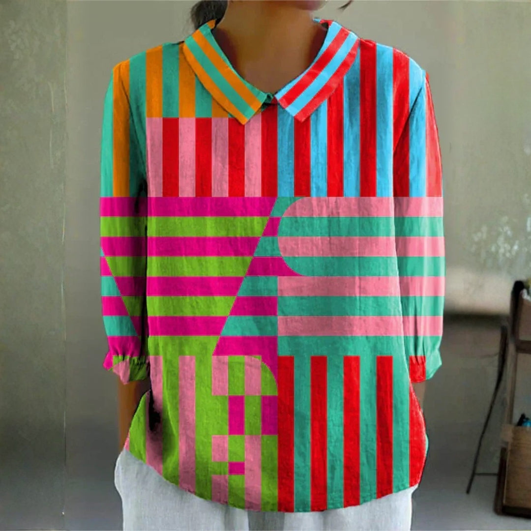 Morgan - Geometric Colourplay Blouse