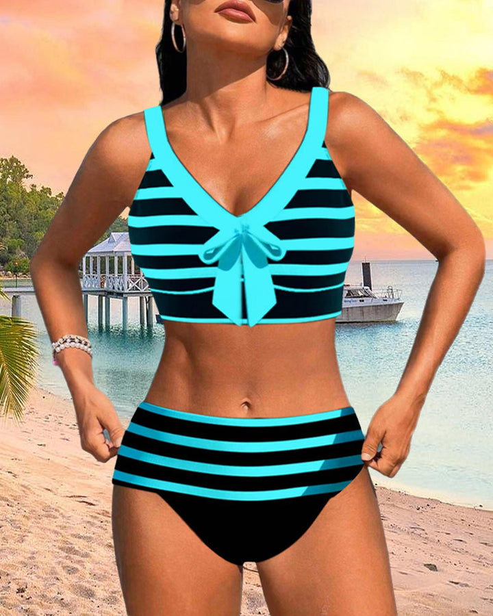 Molly - High Waist Striped Bikini