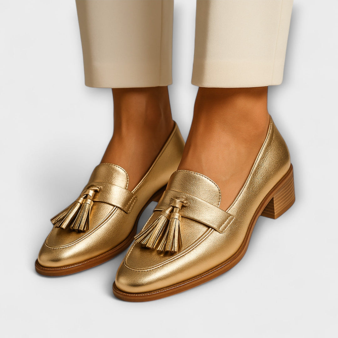 Ayda - Gold Loafers