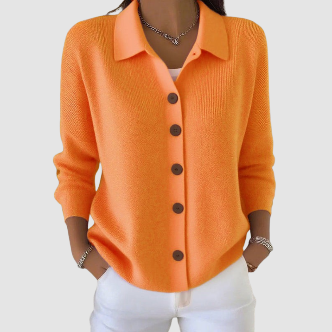 Genevieve - Soft Button-Up Knit Cardigan