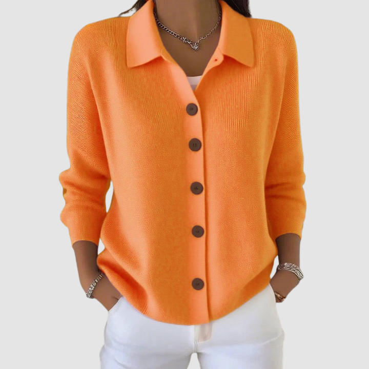 Genevieve - Soft Button-Up Knit Cardigan