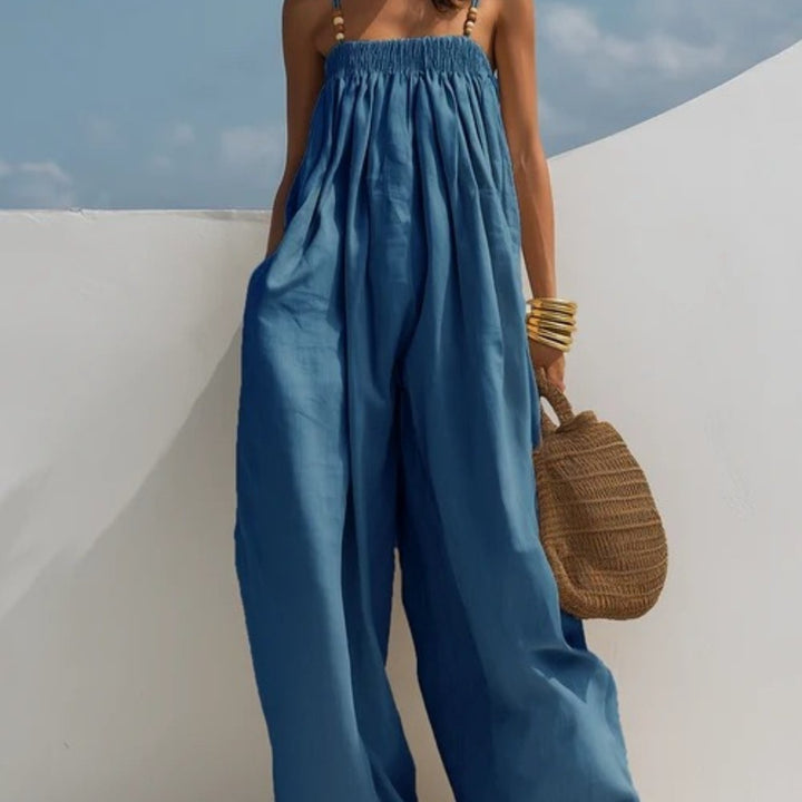 Valentina - Denim Wide-Leg Jumpsuit