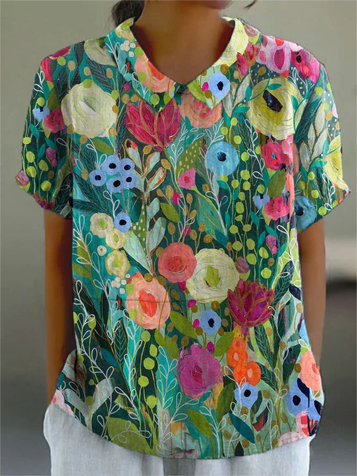 Crystal - Watercolour Floral Blouse