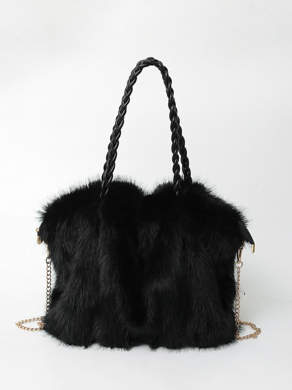 Wendy - Women Plush Velvet Shoulder Tote