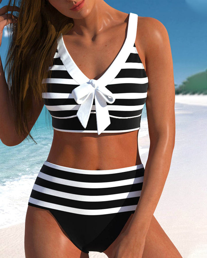 Molly - High Waist Striped Bikini