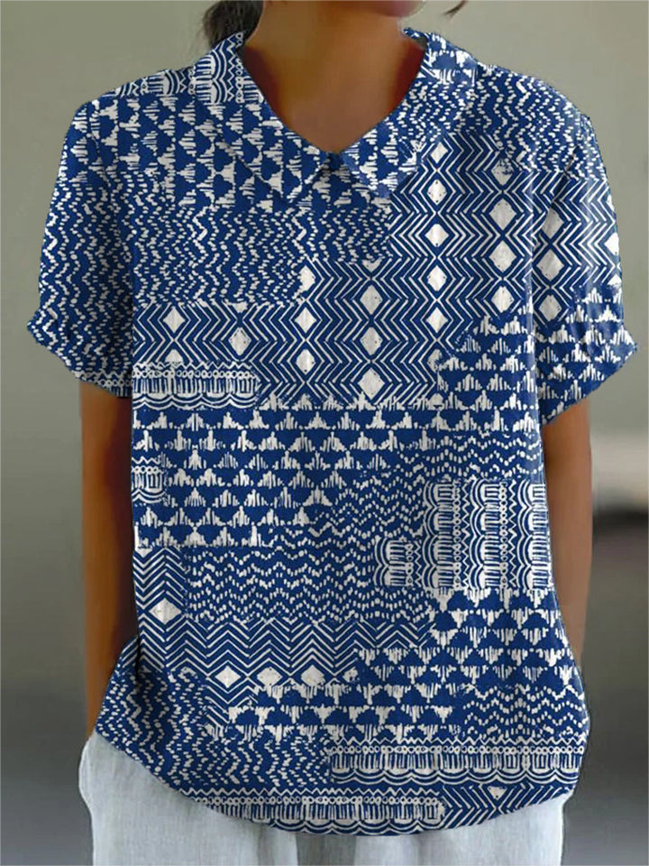 Sienna - Blouse with Tribal Print
