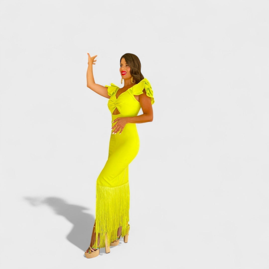 Tara - Neon Flamenco Dress