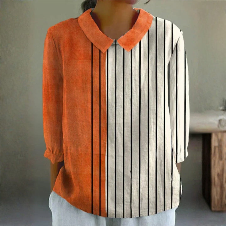 Chloe - Bold Contrast Stripe Blouse