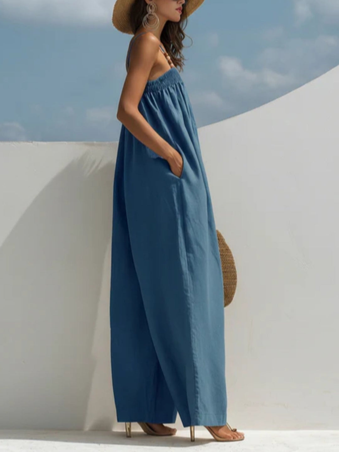 Valentina - Denim Wide-Leg Jumpsuit