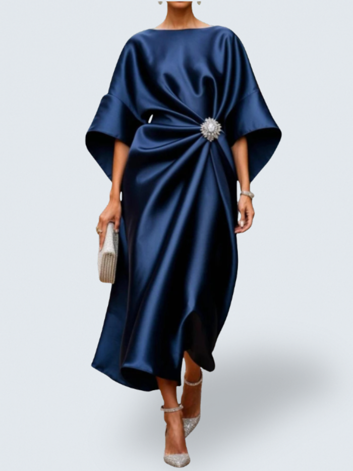 Savannah - Luxe Shimmer Satin Long Dress