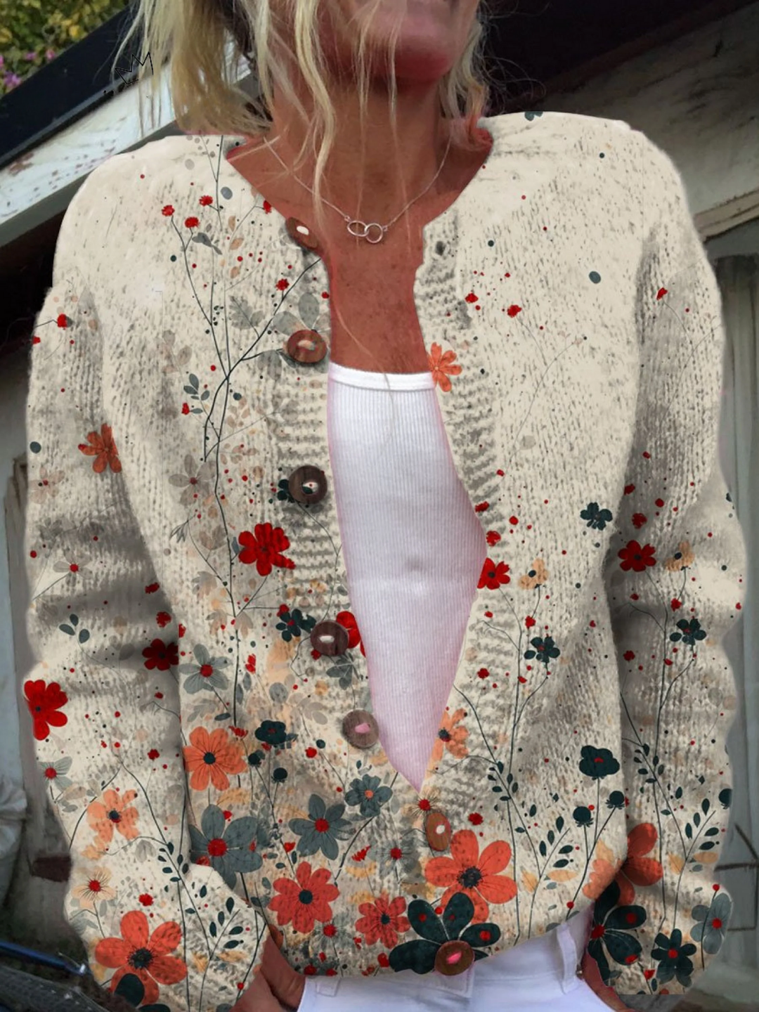 Ruby - Vintage Floral Knit Cardigan