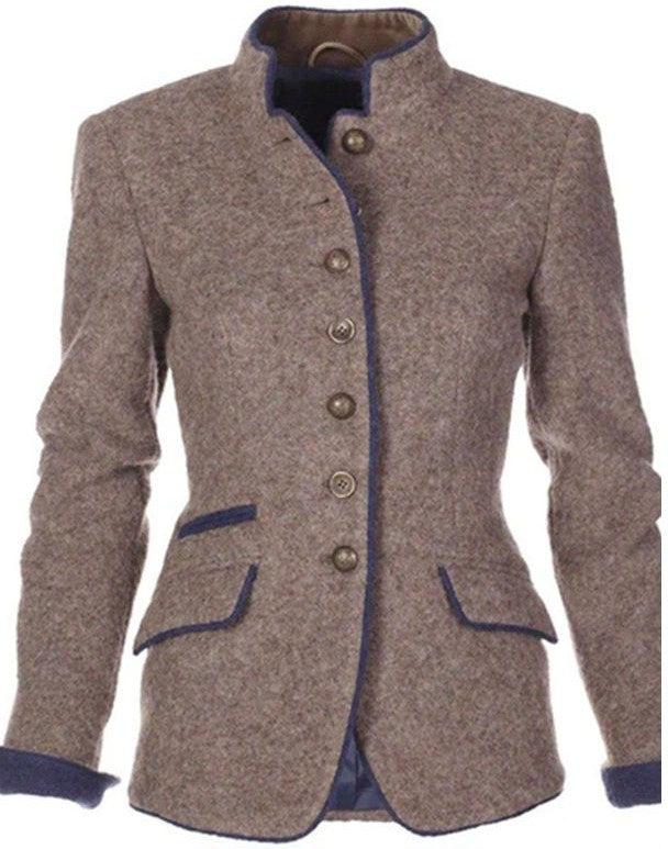 Valéria - Elegant High Neck Cardigan
