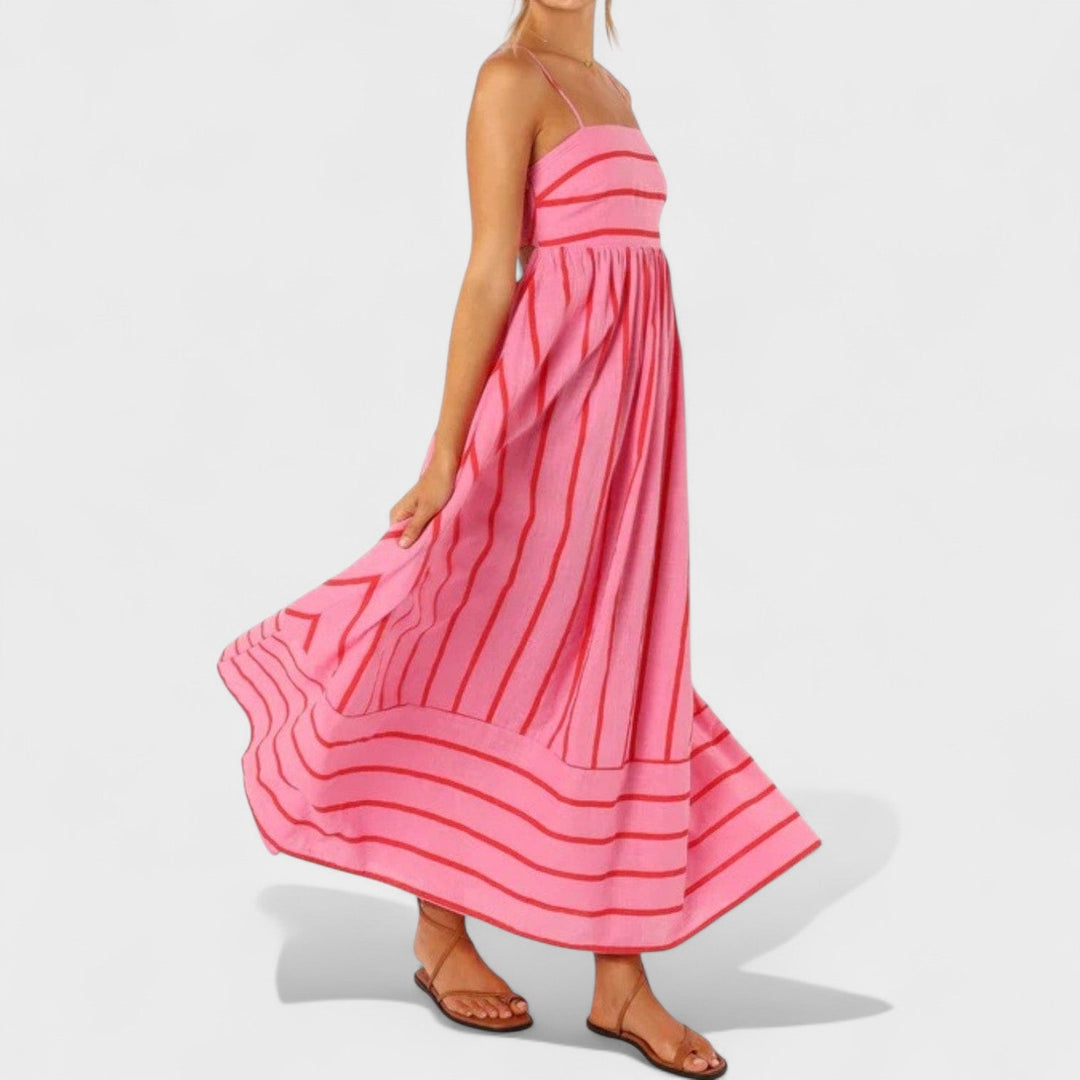Andrea - Long Striped Dress