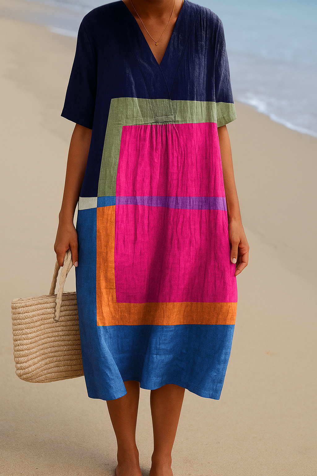 Cassidy - Vibrant Color Block Dress