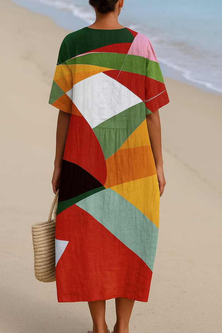 Amber - Colorful Patchwork Dress