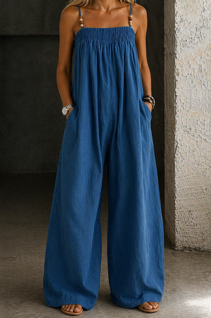 Valentina - Denim Wide-Leg Jumpsuit