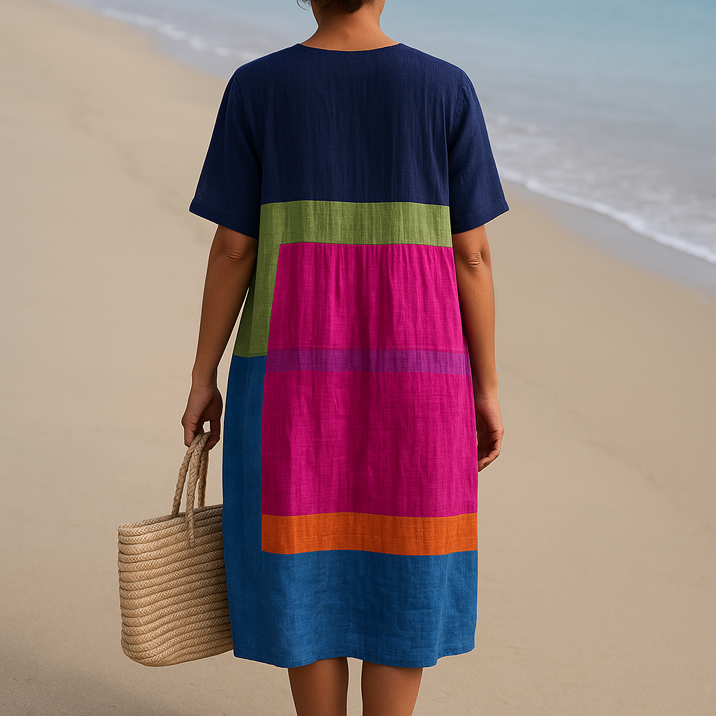 Cassidy - Vibrant Color Block Dress