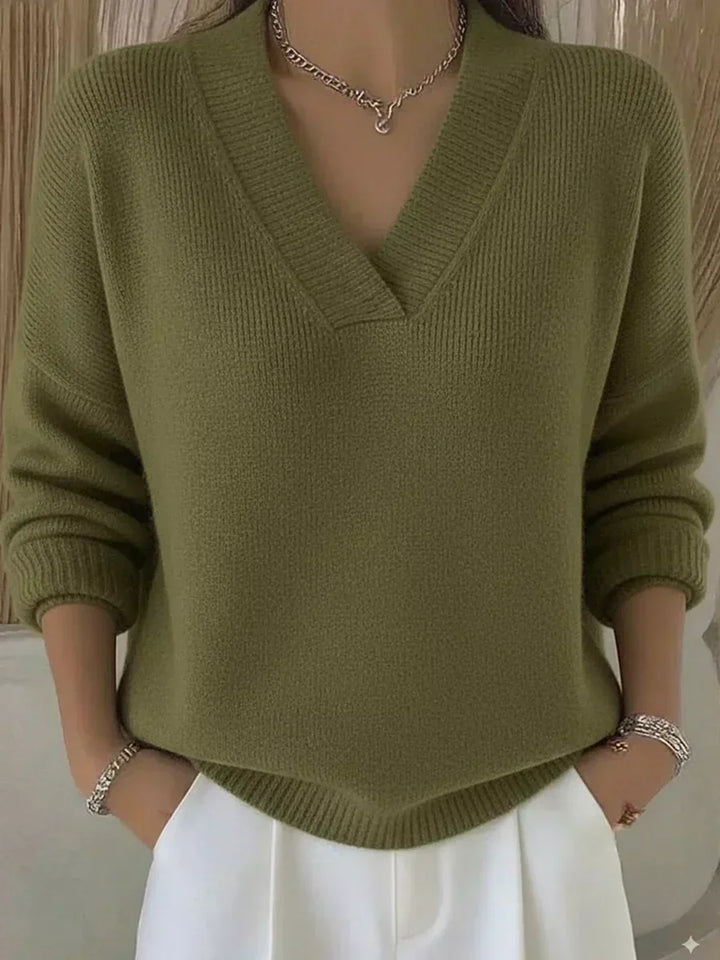 Linda | Relaxed V-Neck Sweater