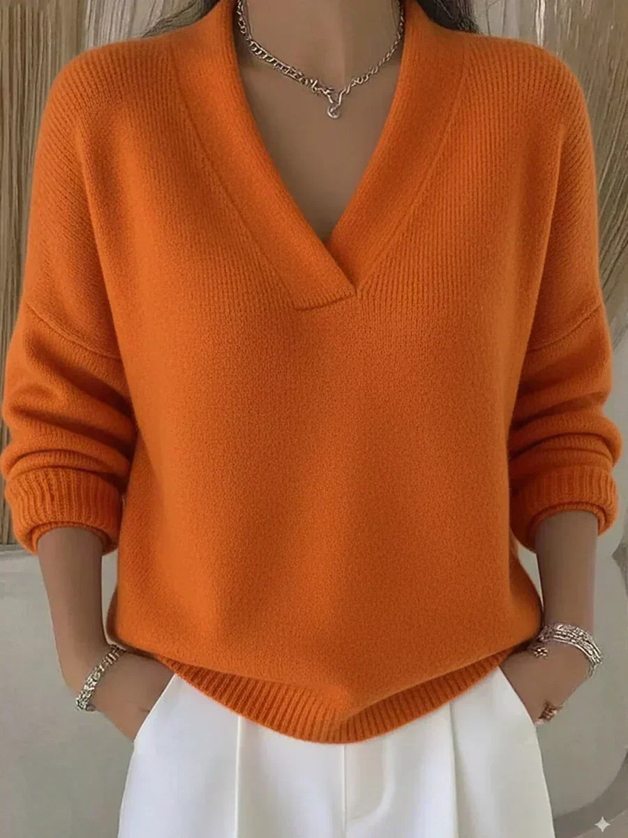 Linda | Relaxed V-Neck Sweater