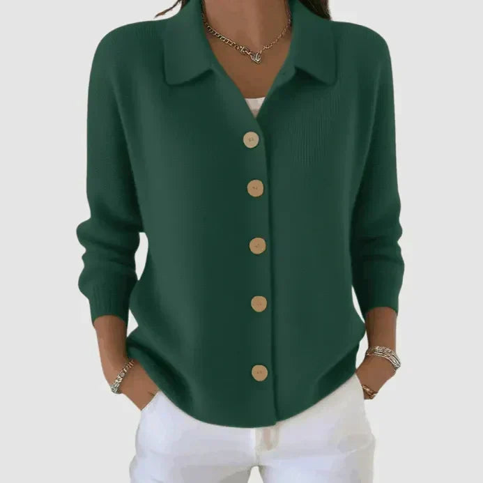Genevieve - Soft Button-Up Knit Cardigan