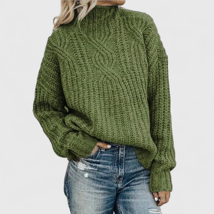 Madelyn - Sophisticated Cable Knit Sweater