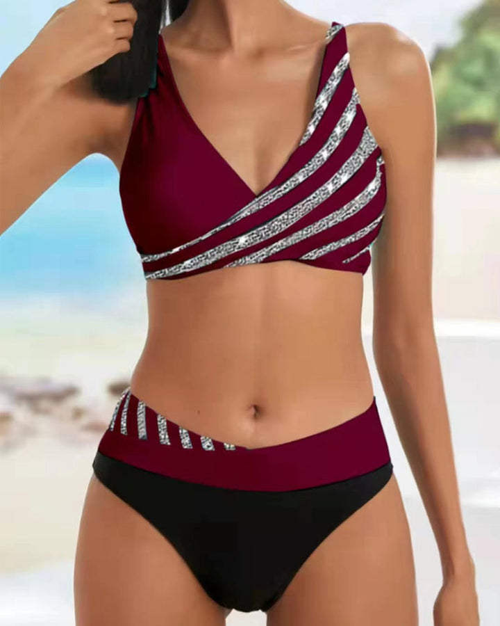 Mackenzie - Printed Bikini in Warm Tones