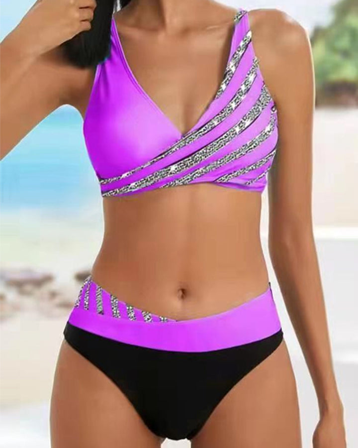 Mackenzie - Printed Bikini in Warm Tones