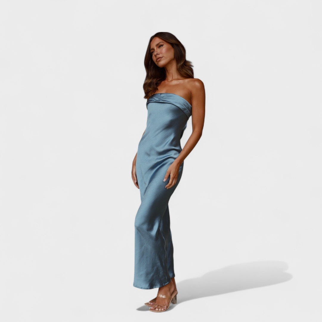 Avery - Sleeveless Satin Dress