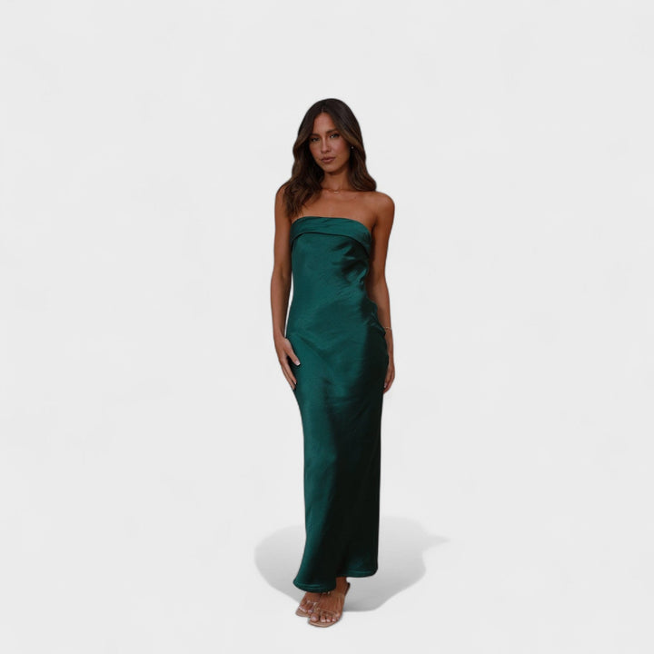 Avery - Sleeveless Satin Dress