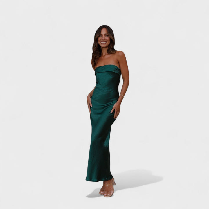 Avery - Sleeveless Satin Dress